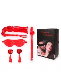 Пикантный набор БДСМ из 4 предметов в красном цвете - Notabu - купить с доставкой в Красногорске