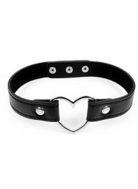 Черный ошейник с сердечком - Notabu - купить с доставкой в Красногорске