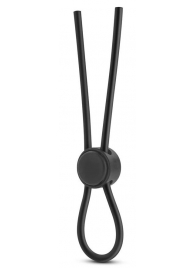 Черное силиконовое лассо на пенис SILICONE LOOP COCK RING - Blush Novelties - в Красногорске купить с доставкой