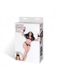 Чёрные манжеты для фиксации на кровати Bondage Bed Strap - Lux Fetish - купить с доставкой в Красногорске