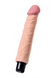 Телесный реалистичный мультискоростной вибратор - 22,5 см. - A-toys