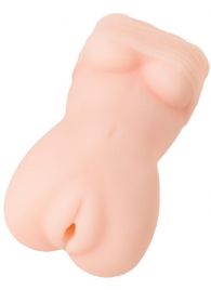 Телесный мастурбатор в виде женской фигурки - Toyfa Basic - в Красногорске купить с доставкой