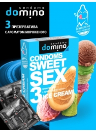 Презервативы для орального секса DOMINO Sweet Sex с ароматом мороженого - 3 шт. - Domino - купить с доставкой в Красногорске
