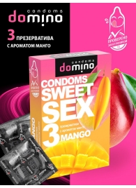 Презервативы для орального секса DOMINO Sweet Sex с ароматом манго - 3 шт. - Domino - купить с доставкой в Красногорске