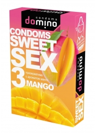 Презервативы для орального секса DOMINO Sweet Sex с ароматом манго - 3 шт. - Domino - купить с доставкой в Красногорске