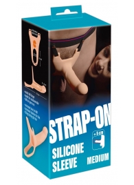 Силиконовый полый страпон на ремнях Silicone Strap-on - 16 см. - Orion - купить с доставкой в Красногорске