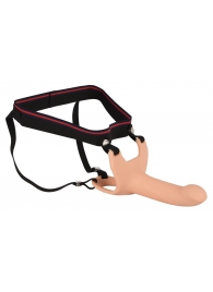Силиконовый полый страпон на ремнях Silicone Strap-on - 16 см. - Orion - купить с доставкой в Красногорске