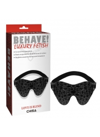 Черная маска на глаза Behave - Chisa - купить с доставкой в Красногорске