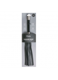 Черная плеть Easytoys Flogger With Metal Grip - 38 см. - Easy toys - купить с доставкой в Красногорске