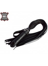 Черная плеть  Ковбой  с ручкой-фаллосом - 55 см. - Sitabella - купить с доставкой в Красногорске