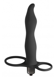 Черная вибронасадка для двойного проникновения Flirtini - 15,9 см. - Lola Games - купить с доставкой в Красногорске