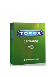 Текстурированные презервативы Torex  С точками  - 3 шт. - Torex - купить с доставкой в Красногорске
