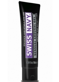 Возбуждающий гель-лубрикант на водной основе Sensual Arousal Lubricant - 10 мл. - Swiss navy - купить с доставкой в Красногорске