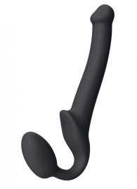 Черный безремневой страпон Silicone Bendable Strap-On S - Strap-on-me - купить с доставкой в Красногорске