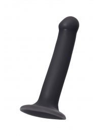 Черный фаллос на присоске Silicone Bendable Dildo M - 18 см. - Strap-on-me - купить с доставкой в Красногорске