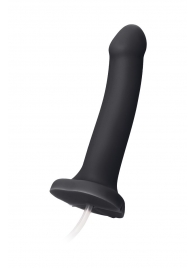 Черный фаллос с имитацией эякуляции Silicon Cum Dildo L - 19,6 см. - Strap-on-me - купить с доставкой в Красногорске