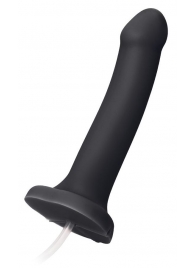 Черный фаллос с имитацией эякуляции Silicon Cum Dildo L - 19,6 см. - Strap-on-me - купить с доставкой в Красногорске