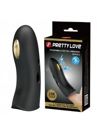 Черная вибронасадка на палец с электростимуляцией Marico - Baile - купить с доставкой в Красногорске