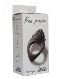 Черное эрекционное виброкольцо Pure Passion Midnight - Lola Games - в Красногорске купить с доставкой
