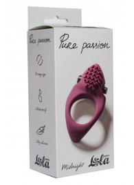 Бордовое эрекционное виброкольцо Pure Passion Midnight - Lola Games - в Красногорске купить с доставкой