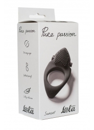 Черное эрекционное виброкольцо Pure Passion Sunset - Lola Games - в Красногорске купить с доставкой