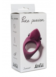 Бордовое эрекционное виброкольцо Pure Passion Sunset - Lola Games - в Красногорске купить с доставкой