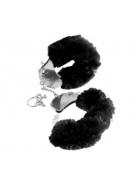 Металлические наручники Furry Love Cuffs с черным мехом - Pipedream - купить с доставкой в Красногорске