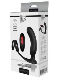 Черный массажер простаты REMOTE P-PLEASER - Dream Toys - в Красногорске купить с доставкой
