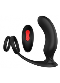 Черный массажер простаты REMOTE P-PLEASER - Dream Toys - в Красногорске купить с доставкой