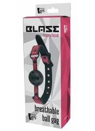 Черно-розовый кляп-шарик с отверстиями BALL GAG - Dream Toys - купить с доставкой в Красногорске