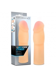 Телесная насадка-удлинитель на пенис PERFORMANCE 1.5INCH COCK XTENDER - 16 см. - Blush Novelties - в Красногорске купить с доставкой