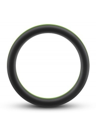 Черно-зеленое эрекционное кольцо Silicone Go Pro Cock Ring - Blush Novelties - в Красногорске купить с доставкой