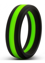 Черно-зеленое эрекционное кольцо Silicone Go Pro Cock Ring - Blush Novelties - в Красногорске купить с доставкой