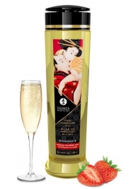 Массажное масло с ароматом клубники и шампанского Romance - 240 мл. - Shunga - купить с доставкой в Красногорске