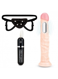 Регулируемые трусики с вибрирующей насадкой - 21 см. - Lux Fetish - купить с доставкой в Красногорске