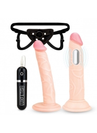 Регулируемые трусики с 2 насадками - 16 и 15 см. - Lux Fetish - купить с доставкой в Красногорске