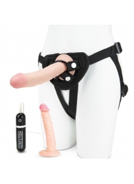 Регулируемые трусики с 2 насадками - 16 и 15 см. - Lux Fetish - купить с доставкой в Красногорске
