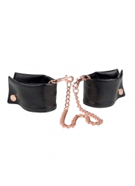Черные мягкие наручники Entice French Cuffs с цепью - California Exotic Novelties - купить с доставкой в Красногорске