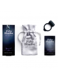 Темно-серое эрекционное кольцо Vibrating Love Ring с вибрацией - Fifty Shades of Grey - в Красногорске купить с доставкой