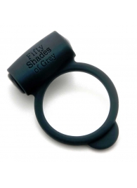 Темно-серое эрекционное кольцо Vibrating Love Ring с вибрацией - Fifty Shades of Grey - в Красногорске купить с доставкой