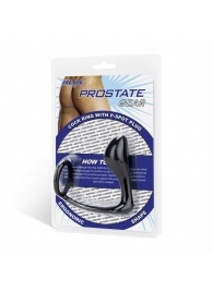Стимулятор простаты с фиксацией эрекционным кольцом Prostate Gear - BlueLine - в Красногорске купить с доставкой