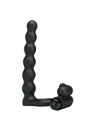 Черная насадка для двойной стимуляции Hercules Penis Sheath III - 15,3 см. - Baile - купить с доставкой в Красногорске