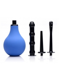 Анальный душ с 3 насадками Premium One-way Valve Anal Douche Set - XR Brands - купить с доставкой в Красногорске