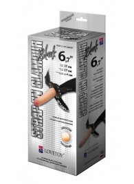 Пояс-трусики с насадкой Glamour - 17 см. - LOVETOY (А-Полимер) - купить с доставкой в Красногорске