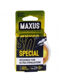 Презервативы с точками и рёбрами в пластиковом кейсе MAXUS Special - 3 шт. - Maxus - купить с доставкой в Красногорске