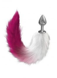 Серебристая анальная пробка с розовым хвостом Galaxy - Lola Games - купить с доставкой в Красногорске