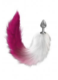 Серебристая анальная пробка с розовым хвостом Starlit - Lola Games - купить с доставкой в Красногорске