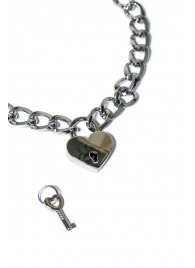 Серебристый ошейник Embrace с ключиком - Lola Games - купить с доставкой в Красногорске