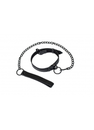 Черный ошейник Sin с поводком - Lola Games - купить с доставкой в Красногорске