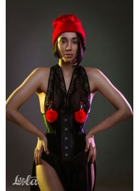 Зажимы на соски Angelic с красными меховыми шариками - Lola Games - купить с доставкой в Красногорске